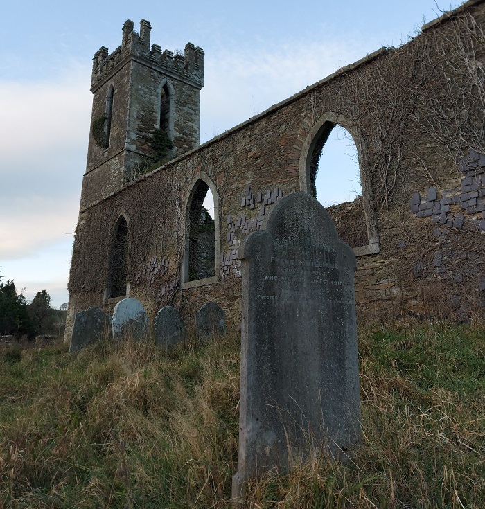 Old graveyard at Castlemacadam Church, Avoca, Wicklow