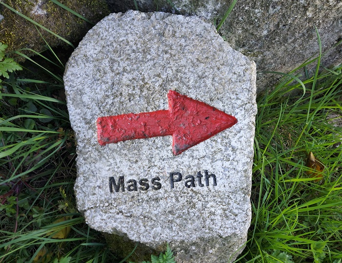 SIgn for Mass Path on Cullentra trail
